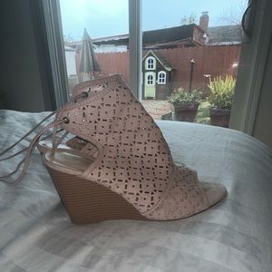 Blush Nude Wedge heels. Size 10